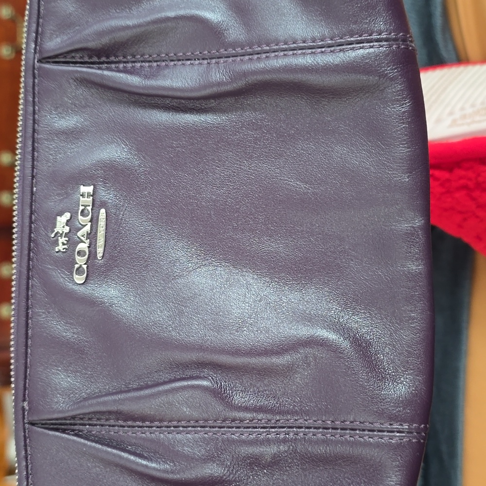 Deep purple coach wristlet